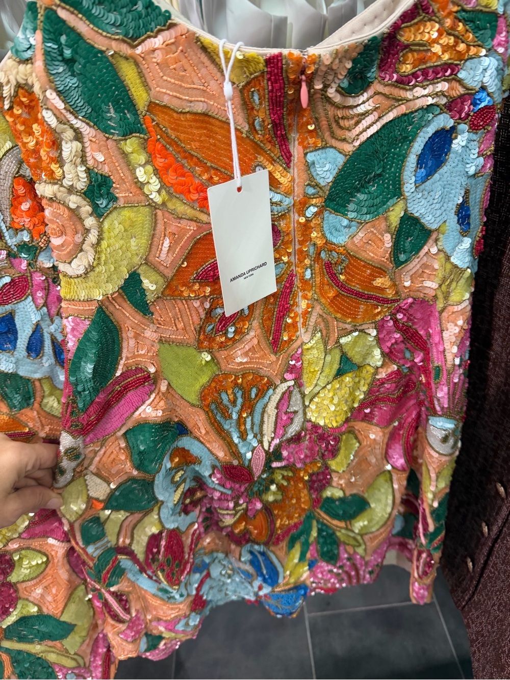 Amanda Uprichard Augustine Floral Beaded Mini Dress NWT - Picture 10 of 12
